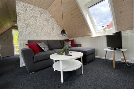 Suite with grey furniture. Photo.