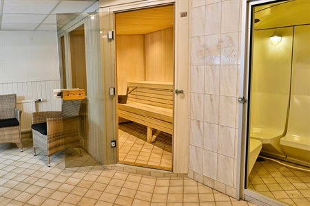 Relax area with sauna. Image.
