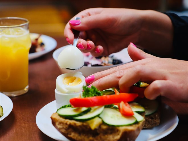 frukost i restaurangen