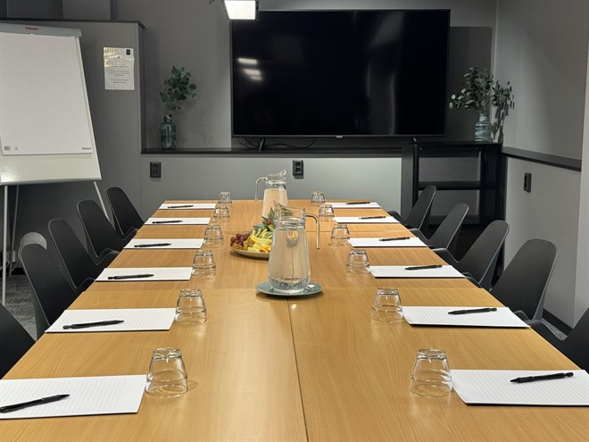 Trevligt och modernt mötesrum. Foto.