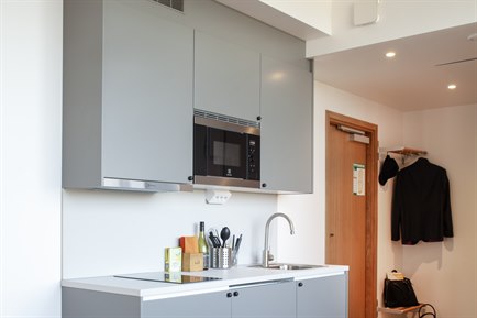 Studio A+ apartment the studio hotel Kista. Photo.