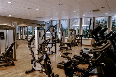 New and modern gym at First Hotel Grand. Photo.