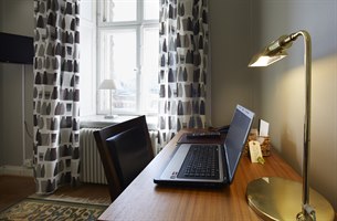 Workplace in hotel room