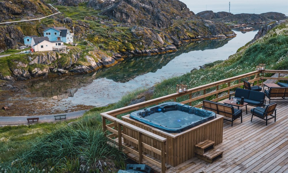 Spa i vackra omgivningar. Bild.