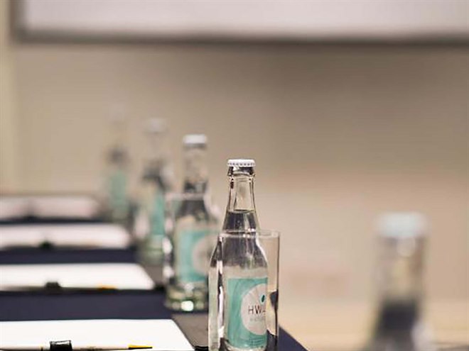 Close-up conference table. Image.