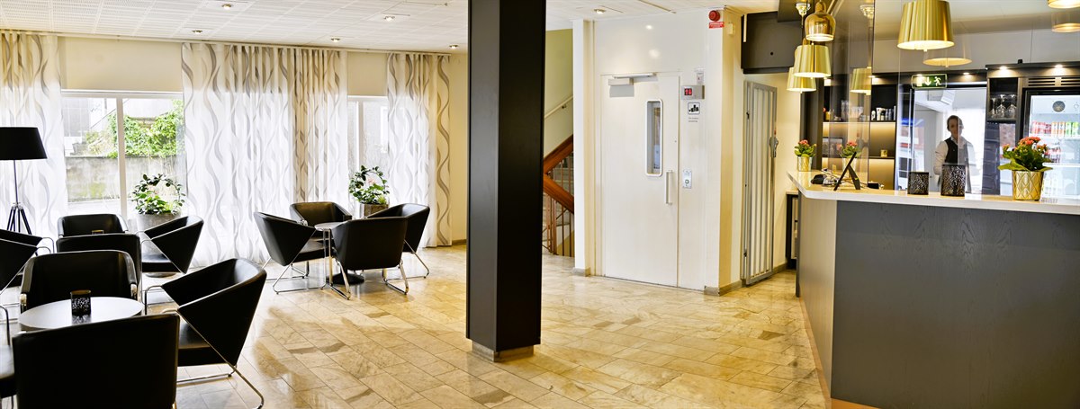 Lobby och reception. Bild.