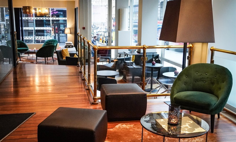 reception and lobby at the hotel