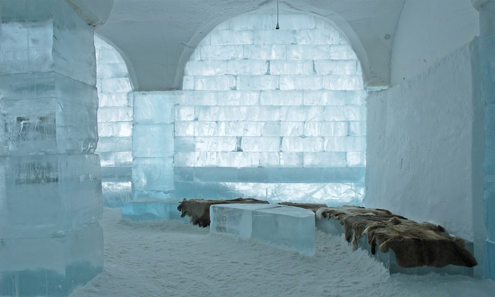 Utforsk Icehotel i Kiruna. Bilde.