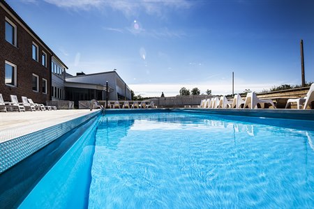 The pool at the hotel