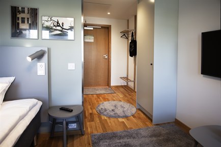 Hotel large room the studio hotel Kista. Photo.