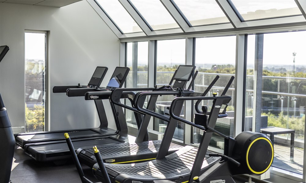 Trevligt och modernt gym. Foto.