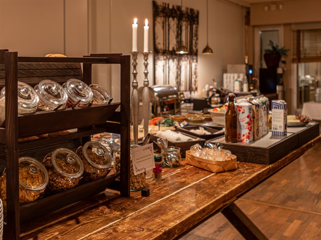 Morgenbuffet. Billede.
