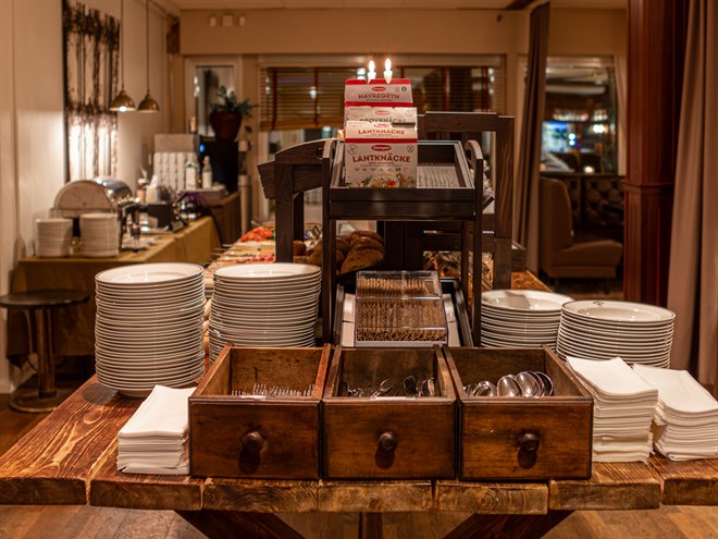 Morgenbuffet. Billede.