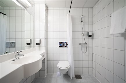 Bathroom, Family room.