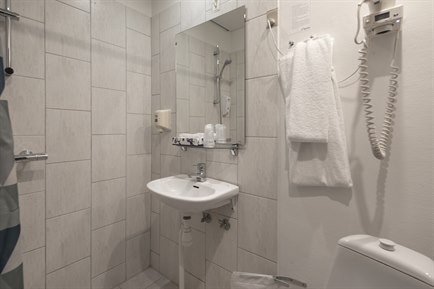 Bathroom Prinsen hotel. Photo.