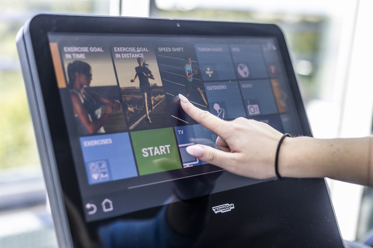 Trevligt och modernt gym. Foto.