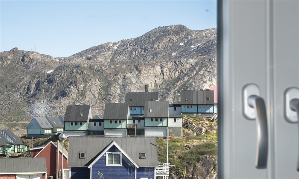 Fin utsikt från dubbelrum. Foto.