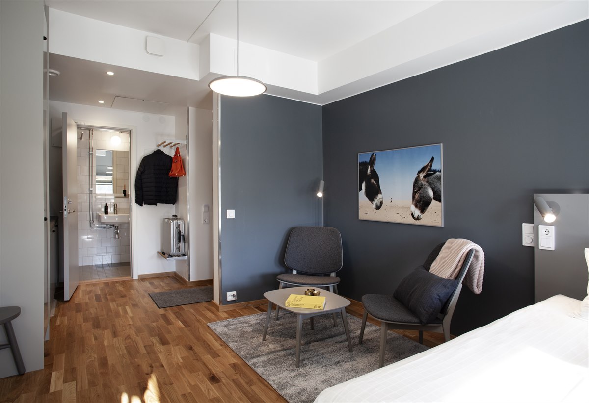 Studio C leilighet studiohotellet Kista. Bilde.