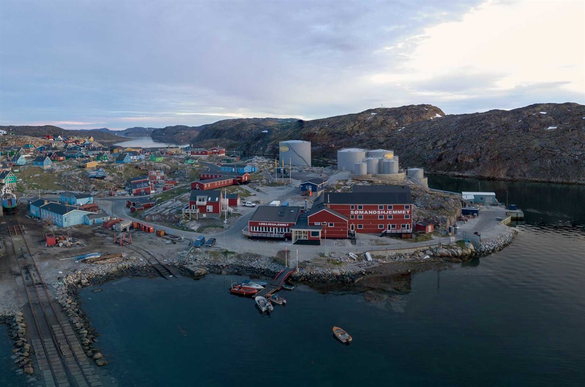 Hotel Søma Aasiaat översikt. Foto.