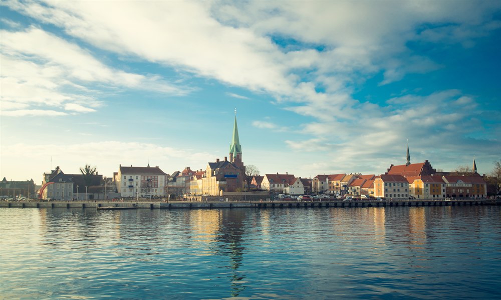 Elsinore from the sea. Image.