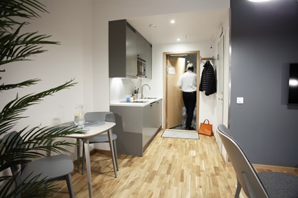Studio D apartment the studio hotel Kista. Photo.