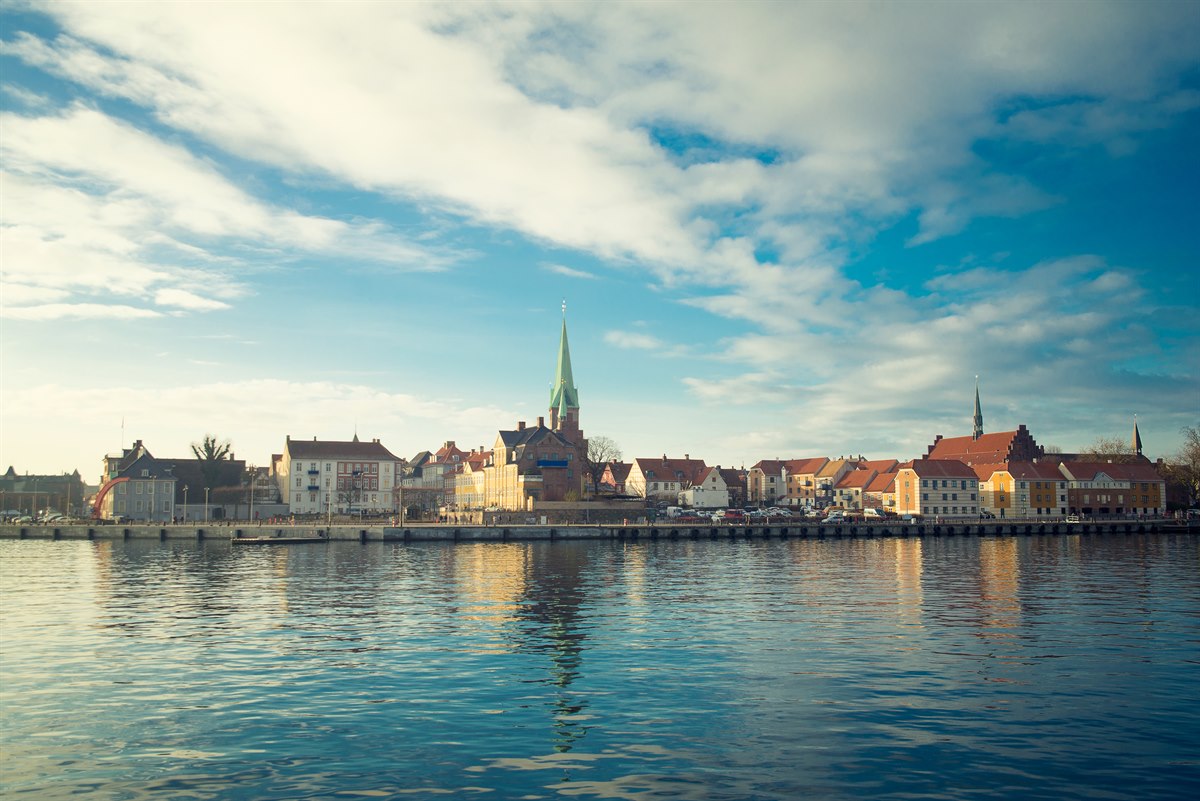 Elsinore from the sea. Image.