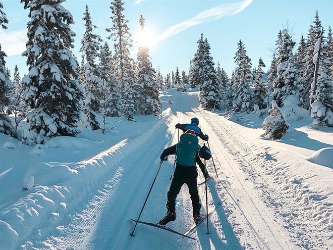 barn på langrendsski Lillehammer