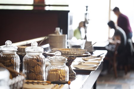 Lunch buffet in the restaurant