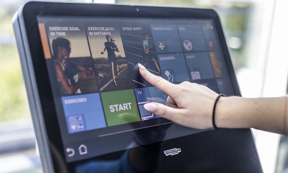 Trevligt och modernt gym. Foto.