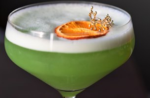 en grön drink
