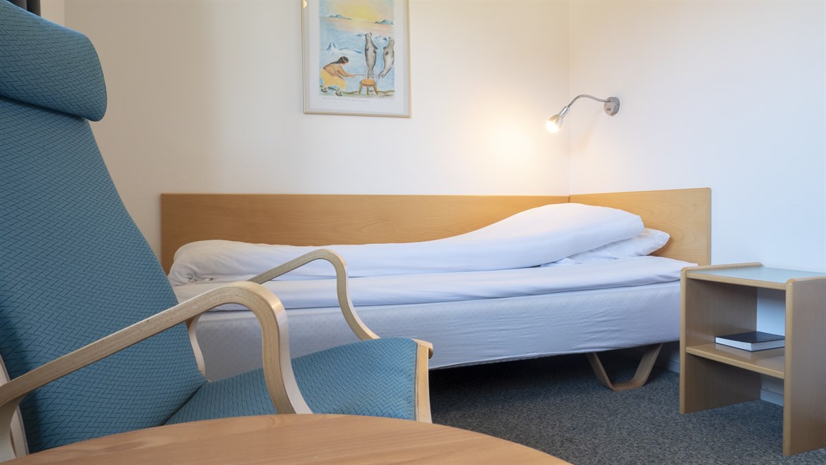 Enkel Standard Hotel Søma Sisimiut. Foto.