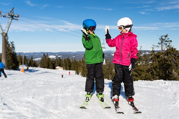 Kids on ski