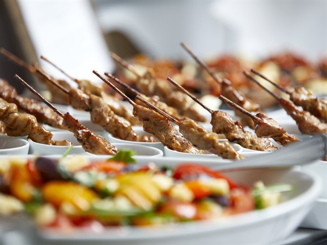 Deilig mat Kysthotellet restaurant. Bilde.