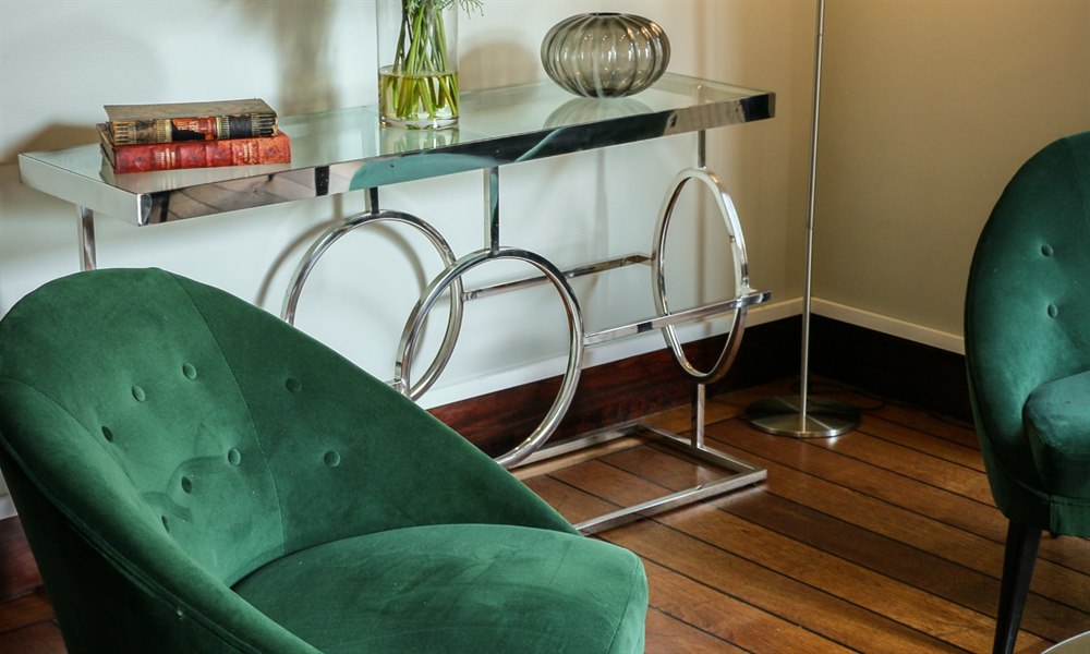 armchairs in the lobby