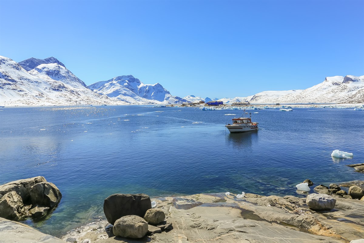 Nuuk fjord in Greenland. Photo.
