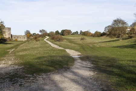 Ruins on Gotland in autumn weather.