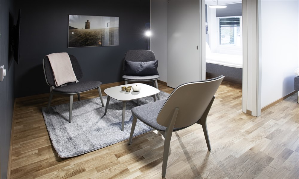 Studio D leilighet studiohotellet Kista. Bilde.