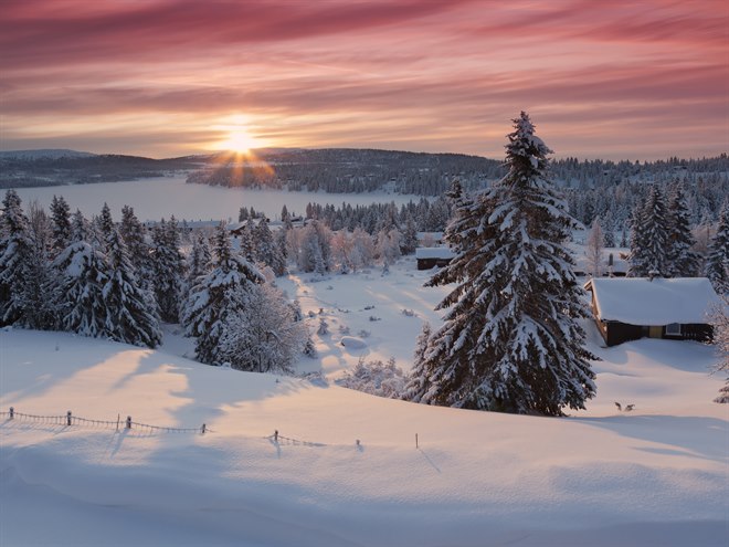  Lillehammer i vinterlandskap.bild.