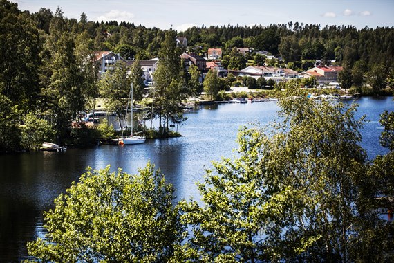 View over the water Dalsland canal