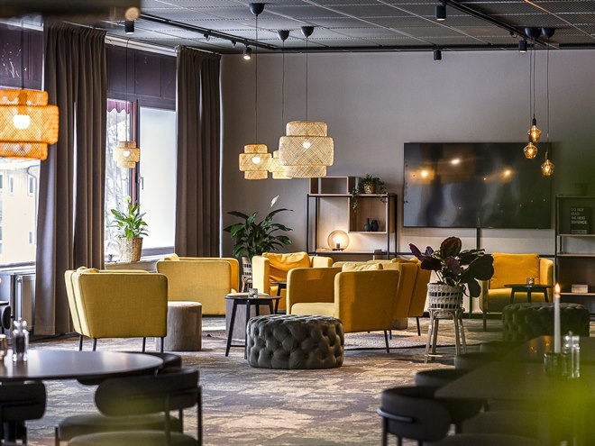 Restaurang matsal. Bild.